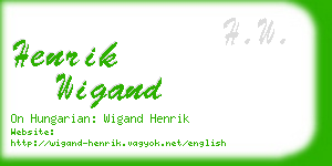 henrik wigand business card